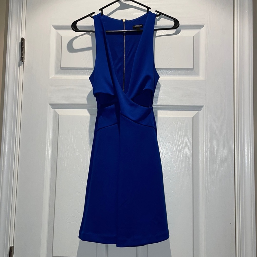 Express Blue Cut Out Dress